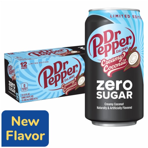 Dr Pepper Creamy Coconut Zero Sugar Soda - Classic Ready